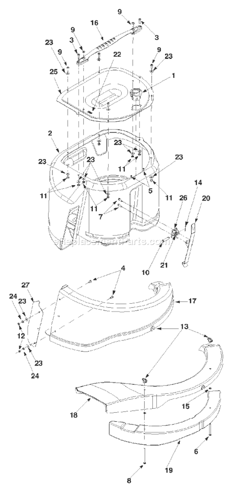 Page A Diagram and Parts List for 13B-325-401 2002 Yard Man Lawn Tractor